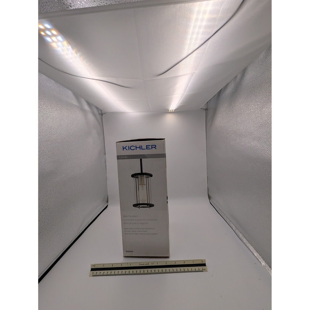 Kichler Loman Mini Pendant Light Matte Black Brushed Nickel Clear Glass 1658564